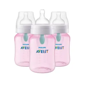 Philips Avent Anti-colic Bottle With AirFree vent - Pink - 9oz/3pk