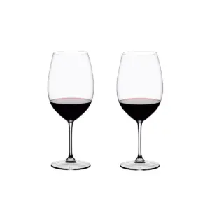 Riedel Sunshine Collection Classic Crystal Tall All-Purpose Glass and Vinum Bordeaux Grand Cru Crystal Red Wine Glass, Set of 4