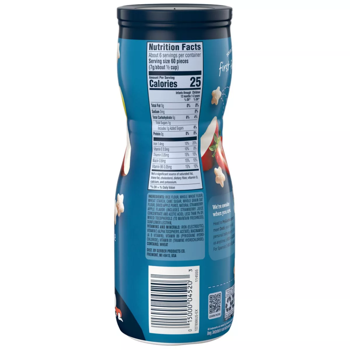 Gerber Strawberry Apple Baby Puffs - 1.48oz