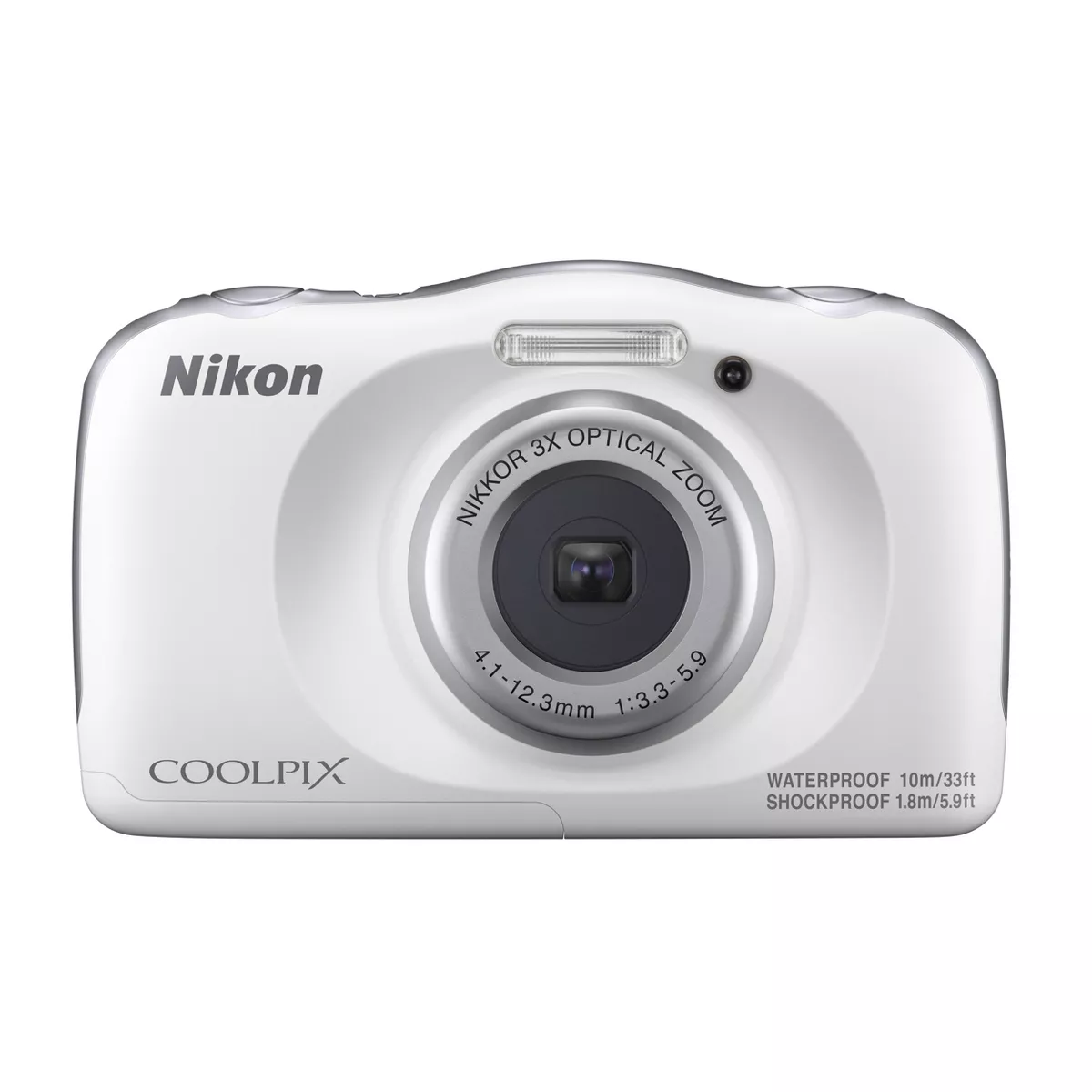 Nikon COOLPIX W150 13.2MP Waterproof Digital Camera with 3x Zoom - White
