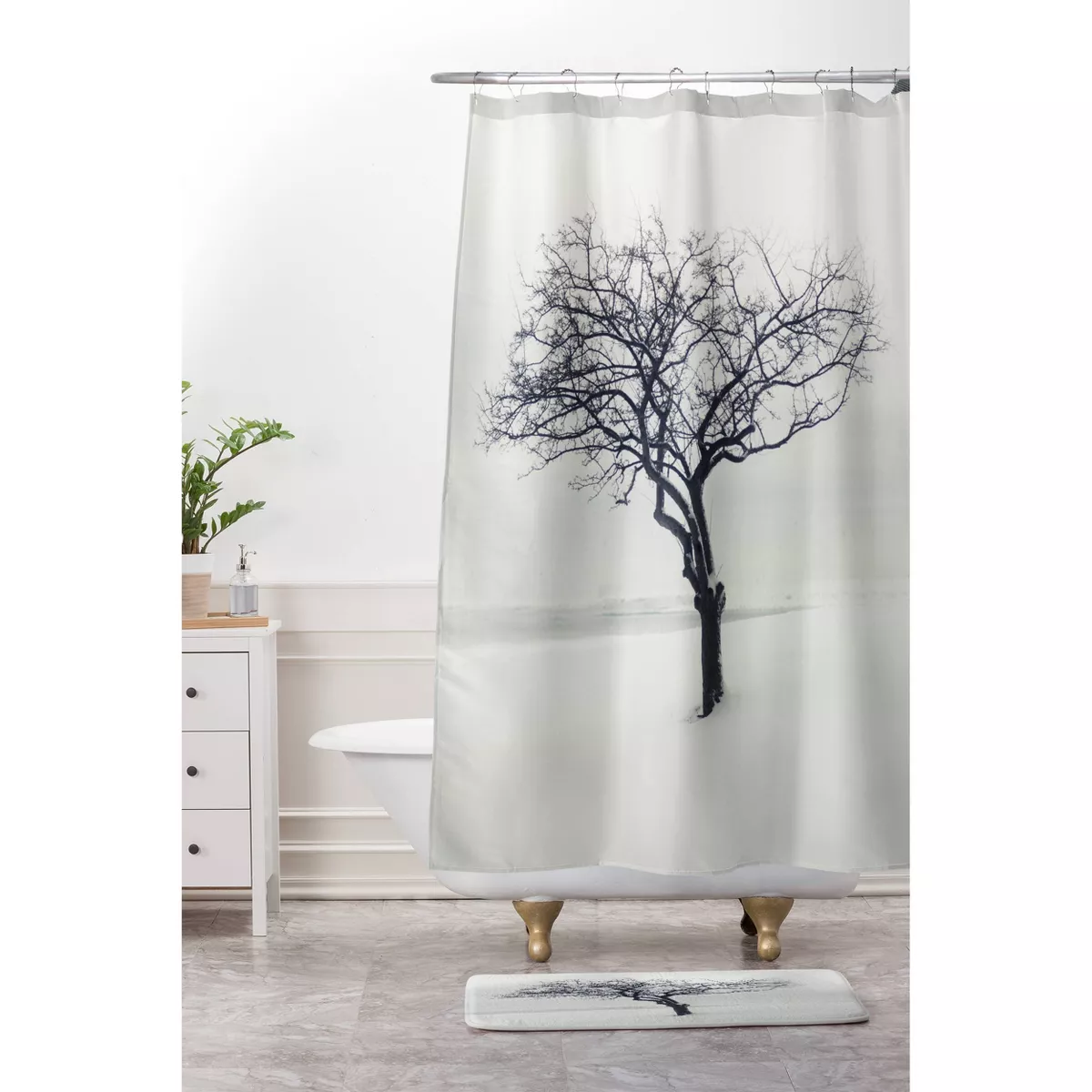 The Scientist Shower Curtain Gray - Deny Designs
