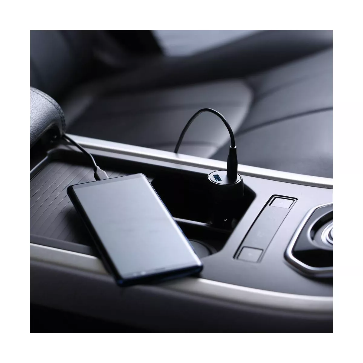 Anker 2-Port PowerDrive 25.5W Power Delivery Car Charger (with 3' PowerLine Select Lightning to USB-C Cable) - Black