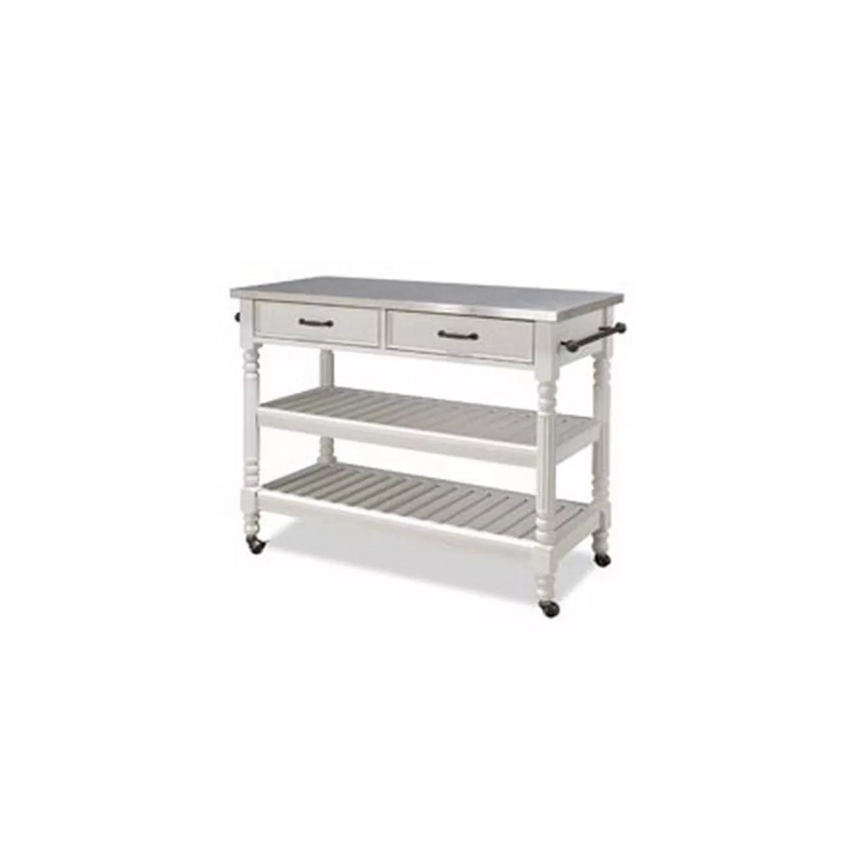 Savannah Kitchen Cart Wood/White - Home Styles