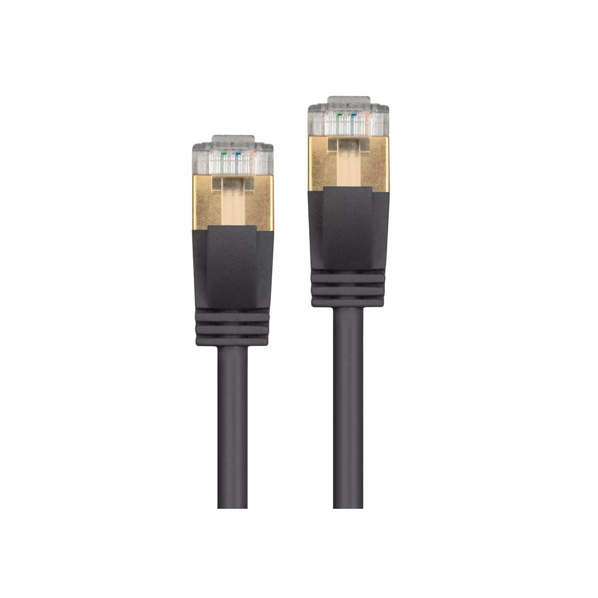 Monoprice SlimRun Cat6A Ethernet Patch Cable - Network Internet Cord - RJ45, Stranded, STP, Pure Bare Copper Wire, 36AWG, 5ft, Black