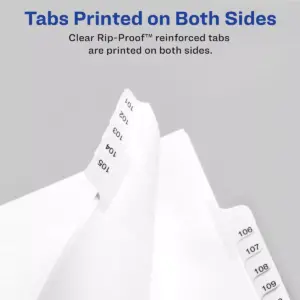 Avery Allstate-Style Legal Exhibit Side Tab Dividers 25-Tab 176-200 Letter White 82190