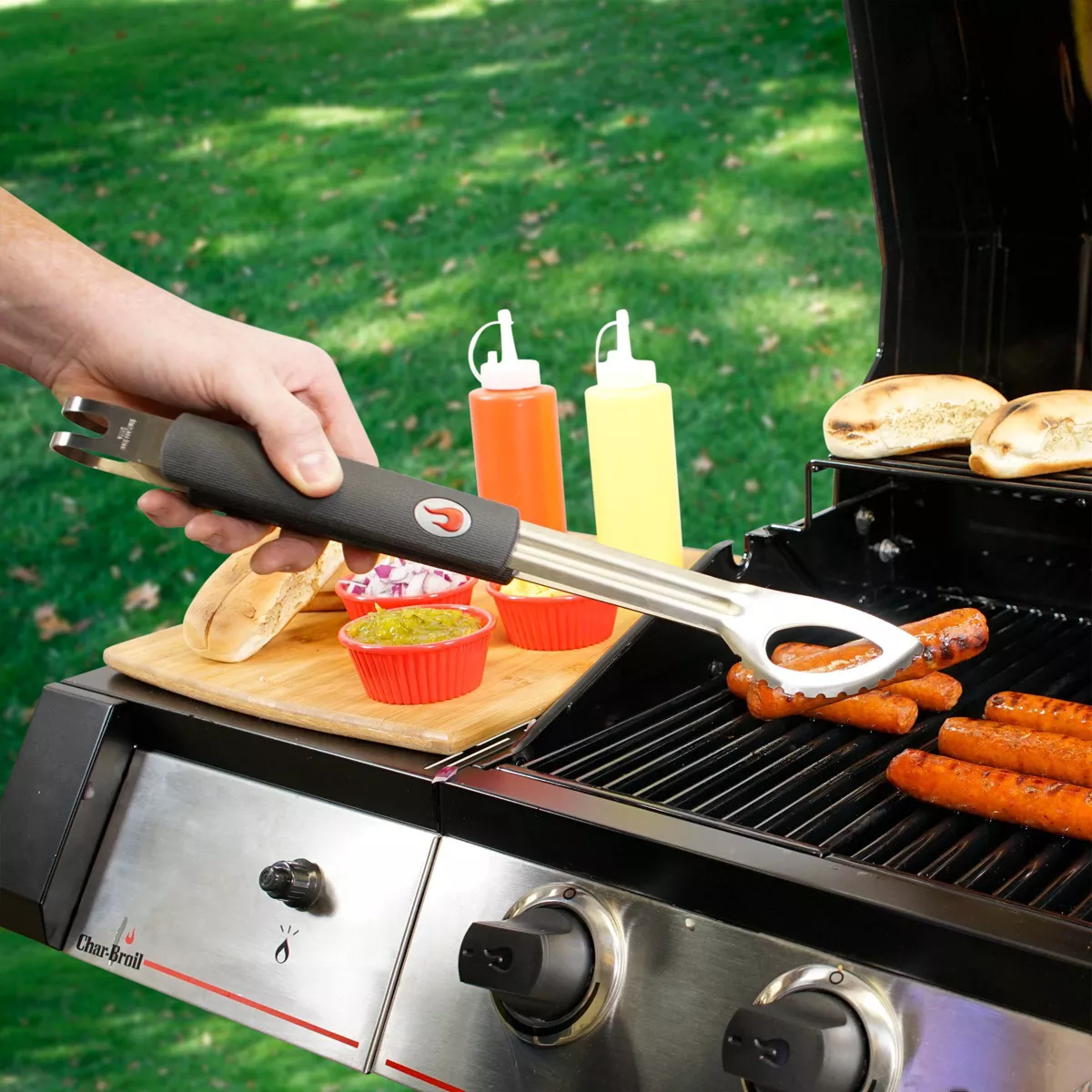 Char-Broil Stainless Steel Tongs with Cool Touch Handle