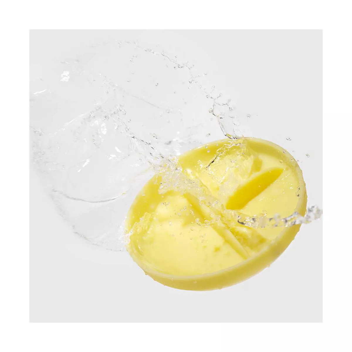 Olababy Silicone Divided Suction Plate - Lemon
