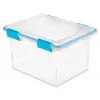 Sterilite 32qt Gasket Box Clear with Blue Latches