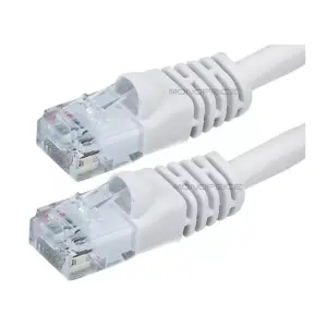 Monoprice Cat6 Ethernet Patch Cable - 20 Feet - White | Network Internet Cord - RJ45, Stranded, 550Mhz, UTP, Pure Bare Copper Wire, 24AWG