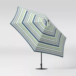 9' Patio Umbrella DuraSeason Fabric™ Green Stripe - Threshold™