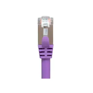 Monoprice Cat7 Ethernet Network Patch Cable - 50 feet - Purple | 26AWG, Shielded, (S/FTP) - Entegrade Series