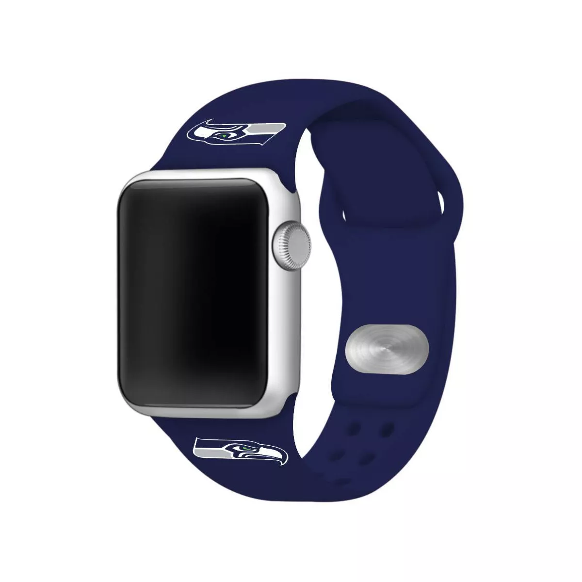 NFL Seattle Seahawks Apple Watch Compatible Silicone Band 42mm - Blue