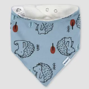 Gerber Baby Boys' 4pk Fox Bandana Bib - Gray