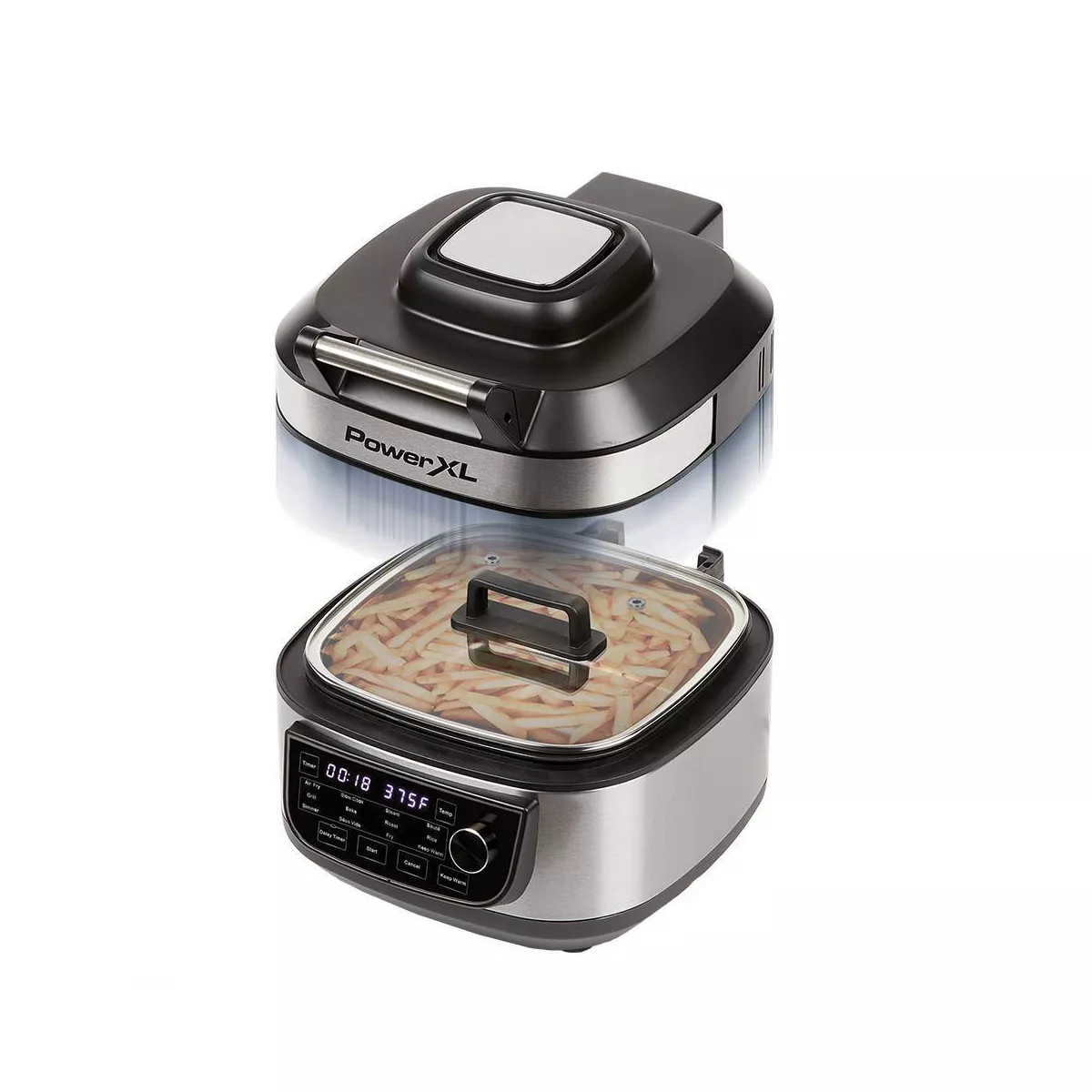 PowerXL Grill Air Fryer Combo - Silver