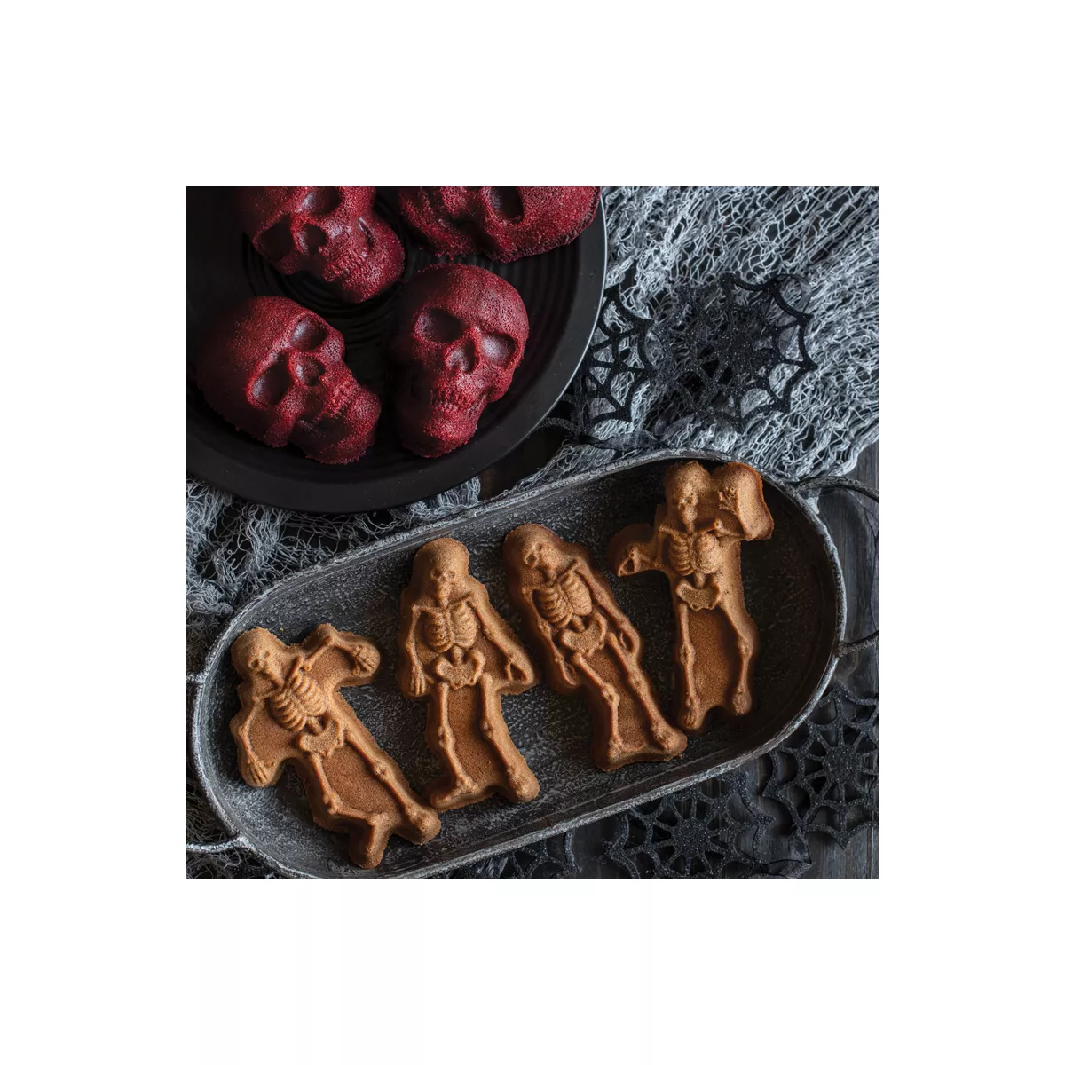 Nordic Ware Spooky Skeleton Cakelets Pan