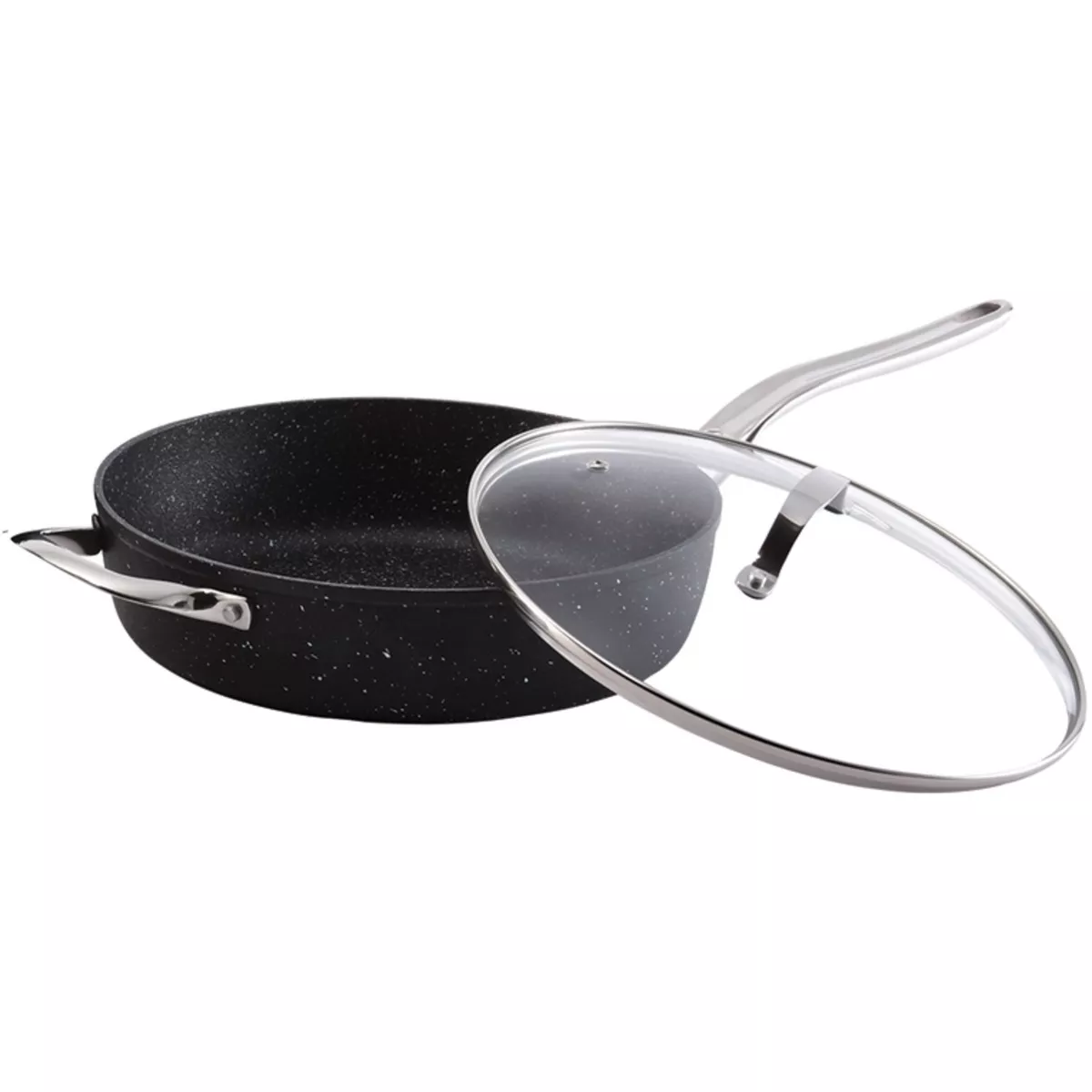 The Rock Deep Fry Pan with Glass Lid - 11