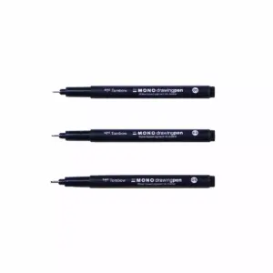 3ct Pen Set MONO Drawing Black