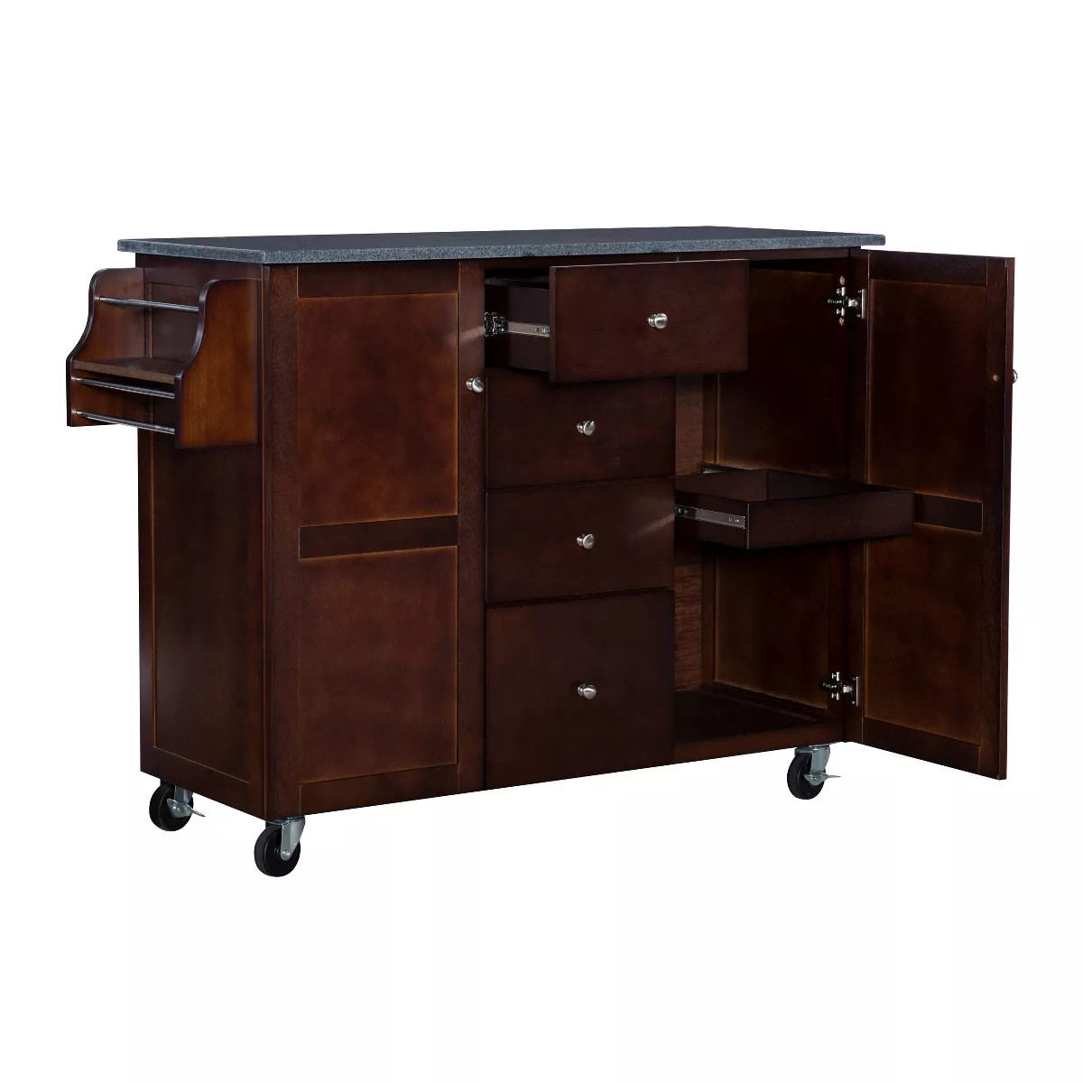 Alanis Kitchen Cart Espresso - Linon