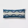 Decorative Woven Lumbar Throw Pillow Navy/Cream - Threshold™
