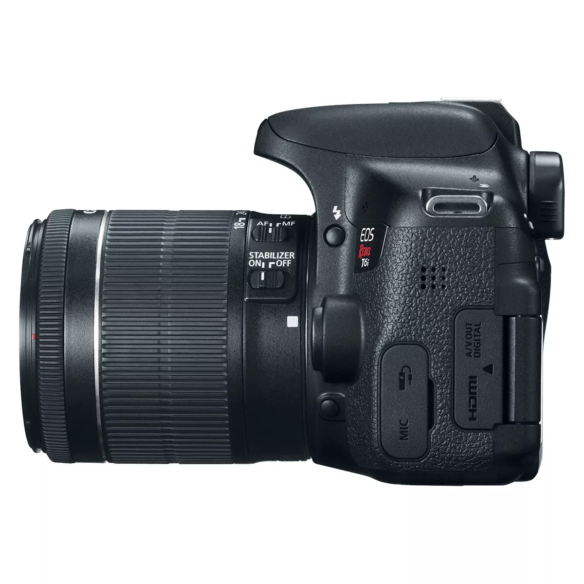 Canon EOS Rebel T6i EF-S 18-55mm IS STM Kit - Black (0591C003)
