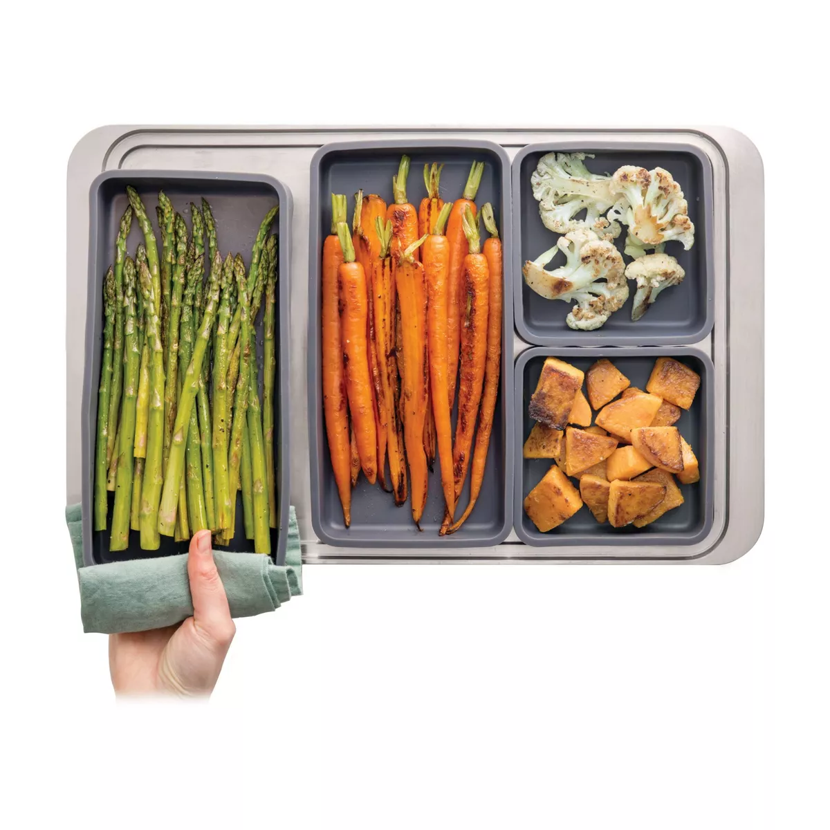 Prepd Cheat Sheets 4pc Silicone Modular Baking Sheet Pan Dividers