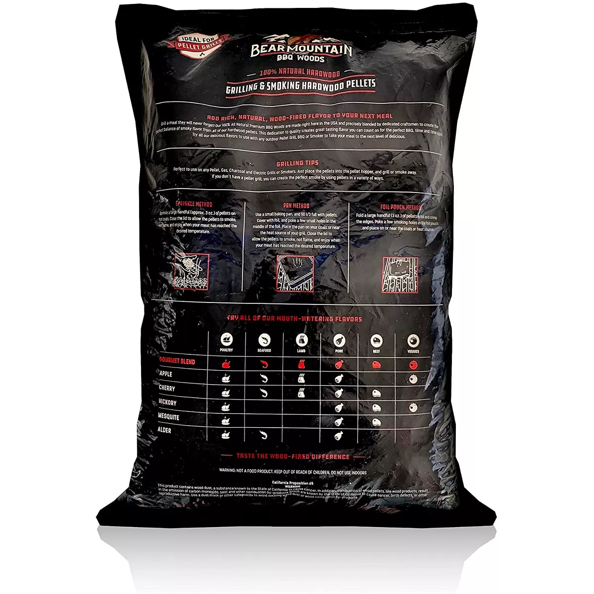Bear Mountain BBQ 100% Natural Hardwood Alder Sweet Flavor Pellets for Smokers and Outdoor Grills, 20 Pound Bag