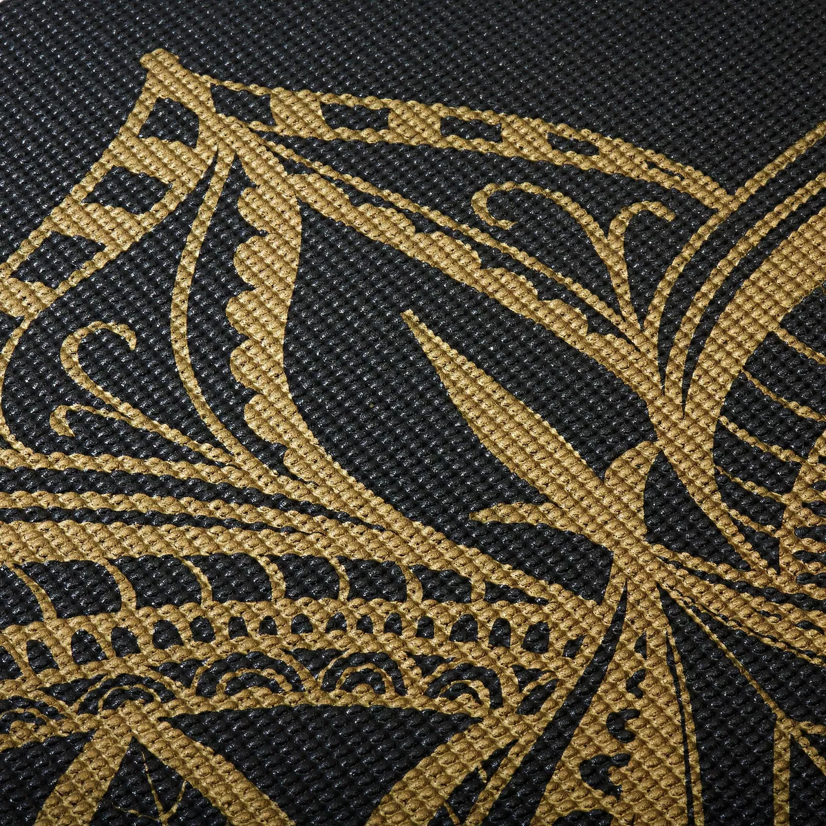 Gaiam Metallic Bronze Printed Yoga Mat - Black (6mm)