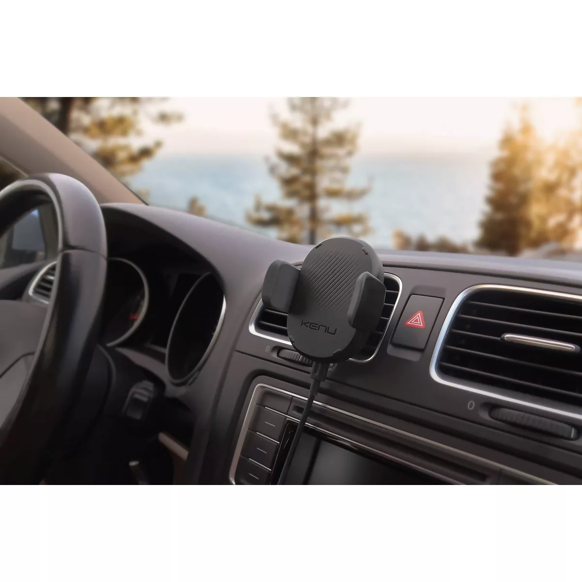 Kenu Airbase Qi Wireless Fast Charging Suction Mount - Black