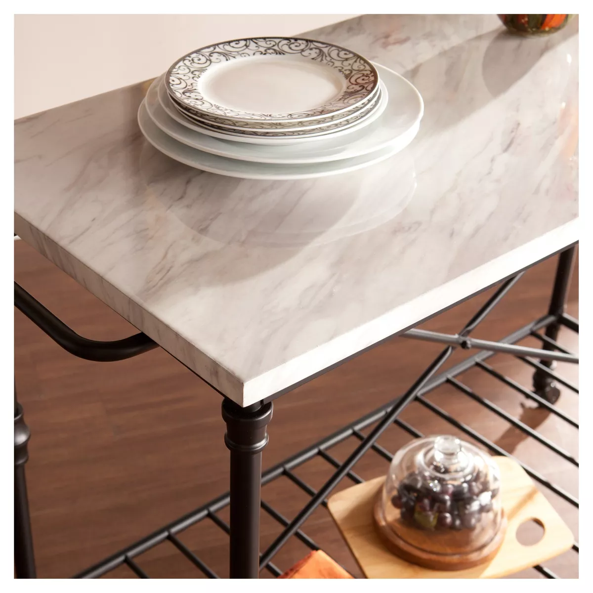 Morley Kitchen Island - Matte Black - Aiden Lane