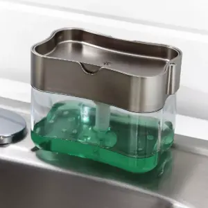 Lakeside Sponge Holder Dish Soap Dispenser for Cleaning, Kitchen Organization