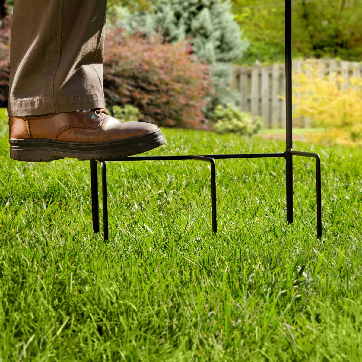Liberty Garden 640-KD Outdoor Carrington Decorative Steel Lawn Backyard Hose Holder Stand for 125 Feet of 5/8 Inch Thick Hose with Bib, Black
