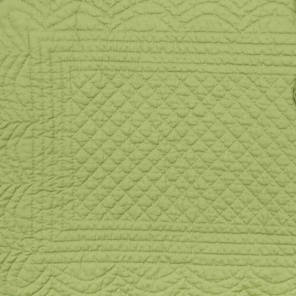 C&F Home Sage Cotton Quilted Rectangular Reversible Placemat Set of 6
