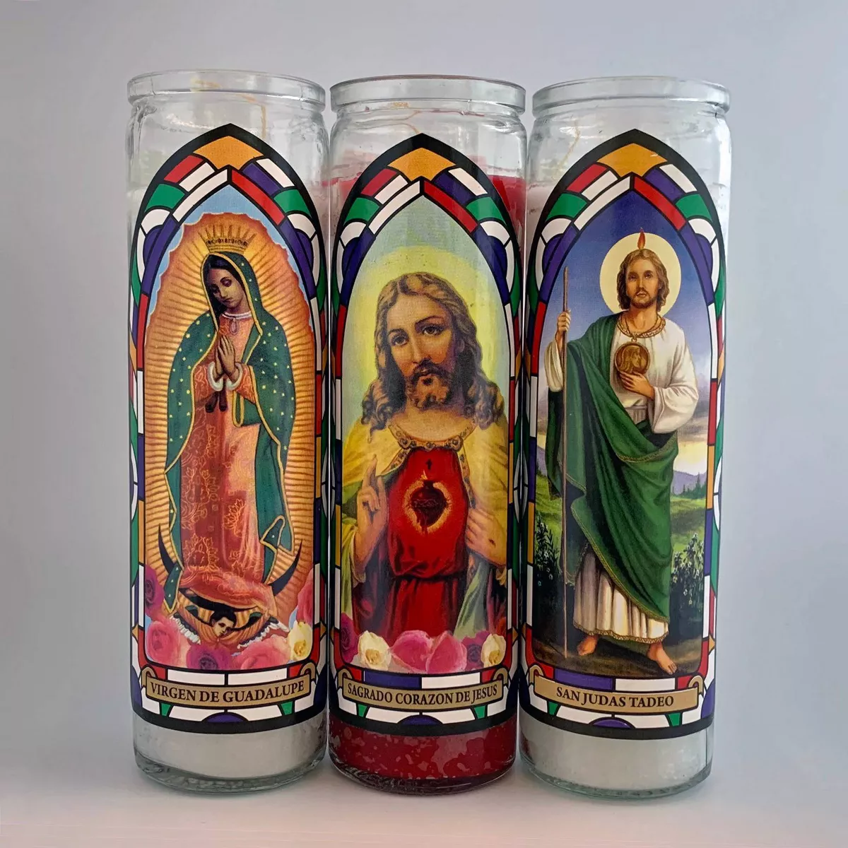 Jar Candle Sagrado Corazon De Jesus Red - Continental Candle