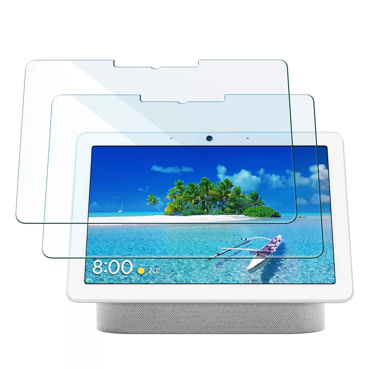 Insten 2-Pack Tempered Glass Screen Protector for Google Nest Hub Max (10 Inch) Clear