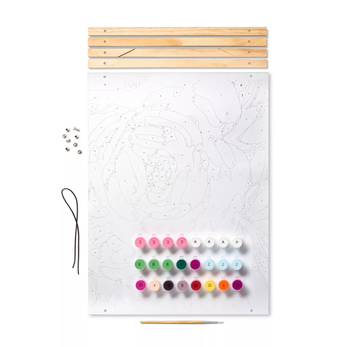 Paint-By-Number Canvas Kit Floral - Mondo Llama™