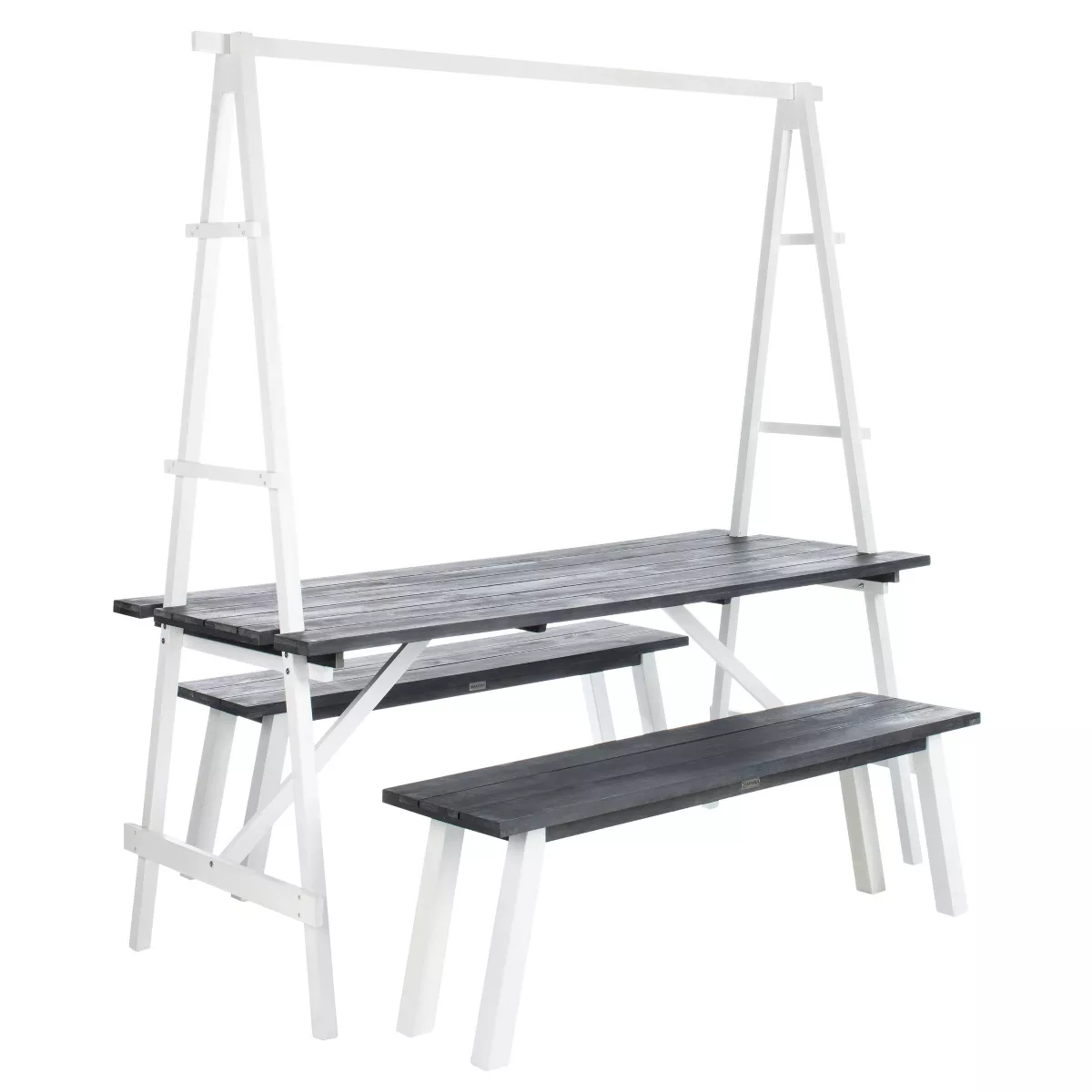 Willamy 3pc Dining Set - Ash Gray/White - Safavieh