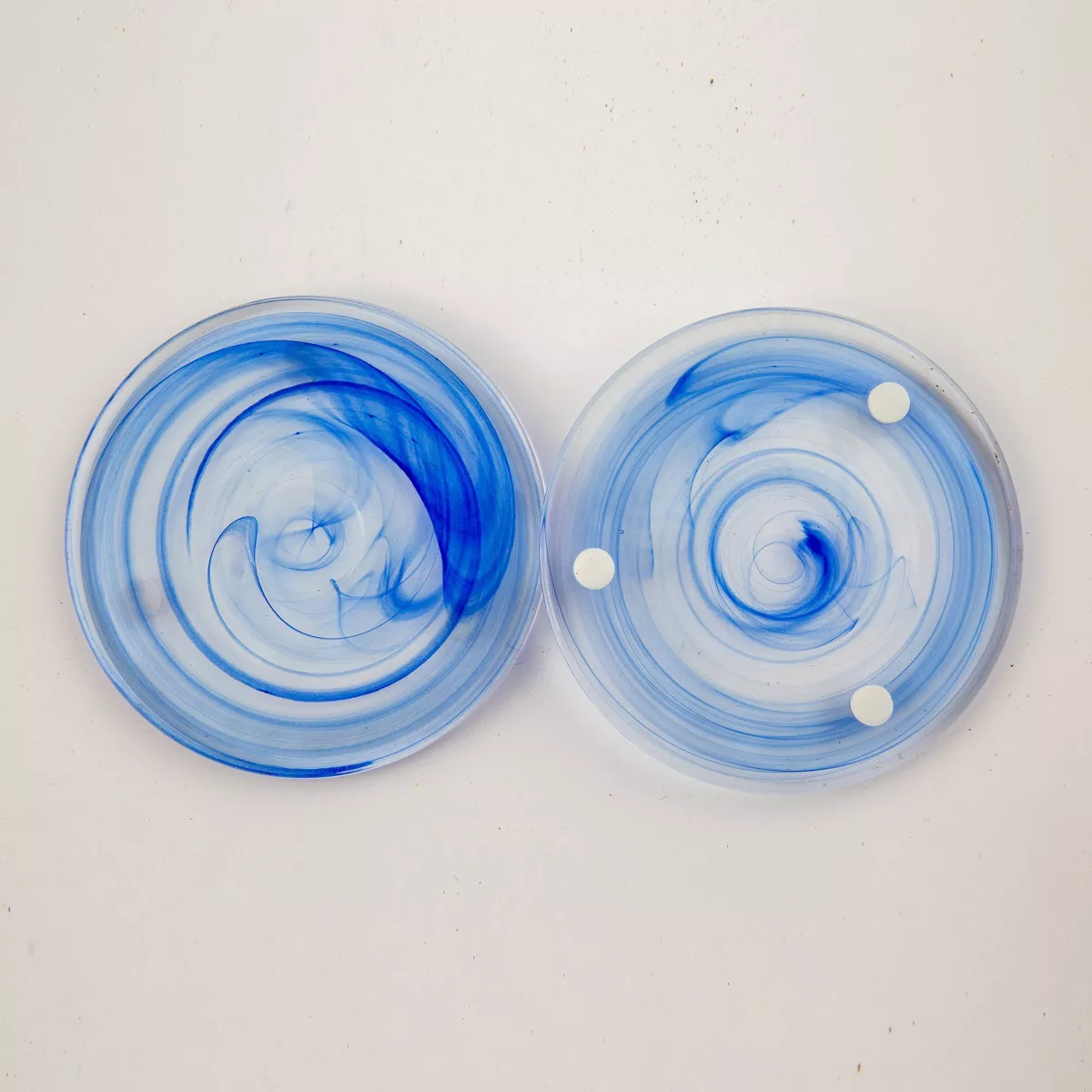 Thirstystone Alabaster Glass Coasters - Dark Blue