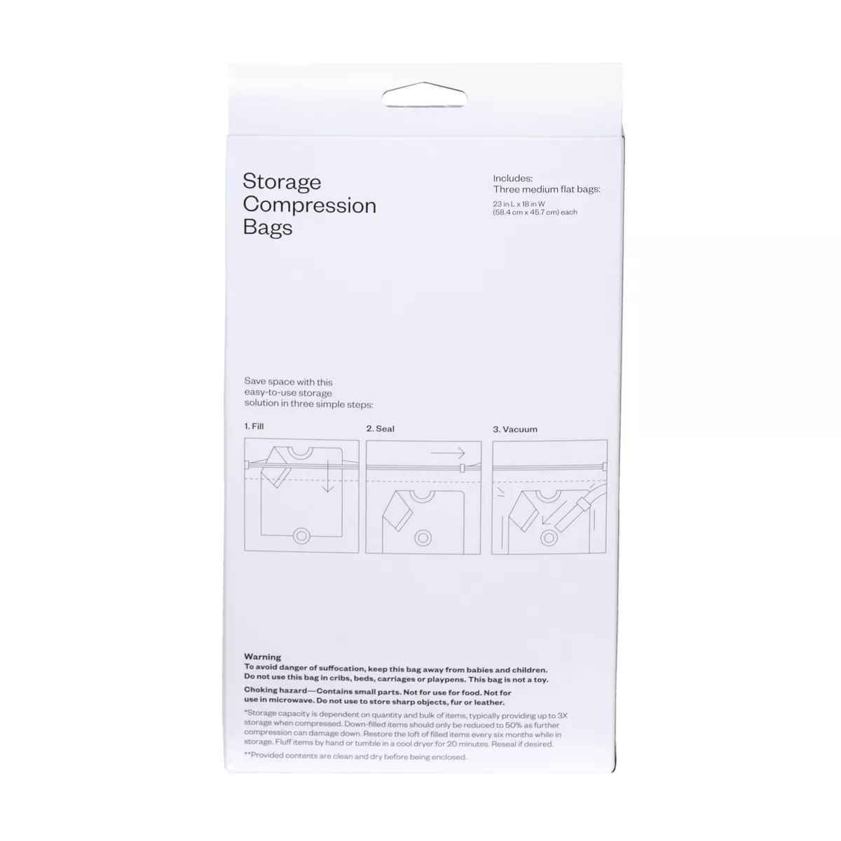 3 Medium Compression Bags Clear - Room Essentials™