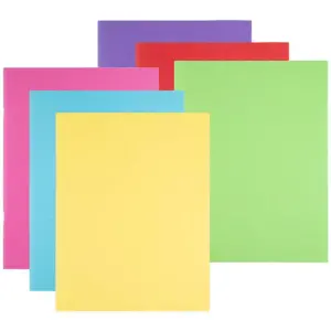 Blank Book - 24-Pack Colorful Notebooks, Unlined Plain Travel Journals for Students Kids Diaries Creative Writing Projects, 6 Assorted Colors, 8.5x11