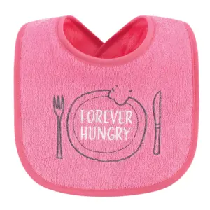 Hudson Baby Infant Girl Cotton Terry Drooler Bibs with Fiber Filling 10pk, Food Girl, One Size
