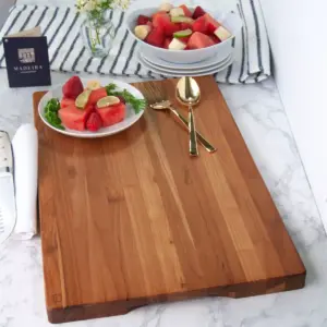 Architec Madeira Teak Edge-Grain Jumbo Cutting Board and Chop Block 23