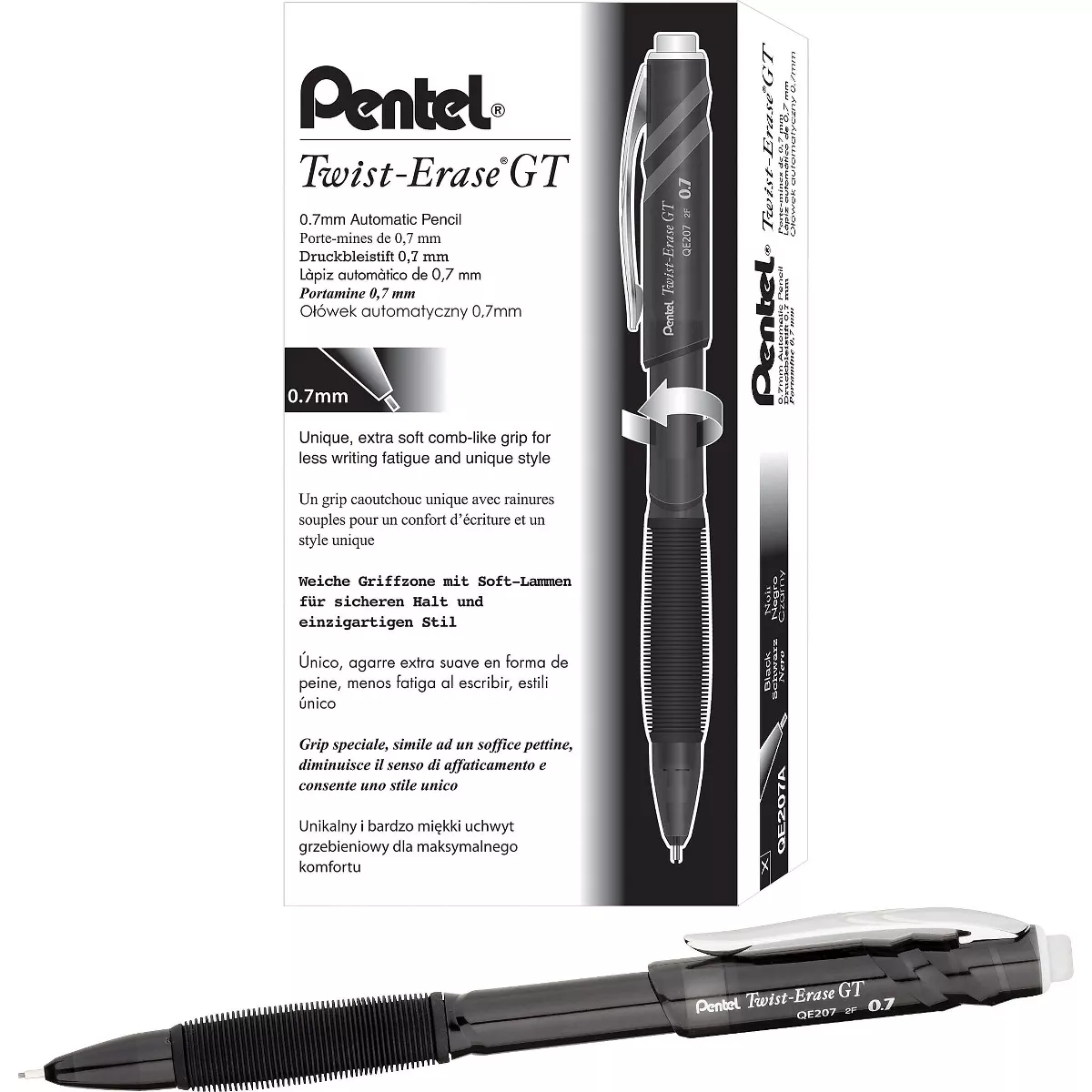 Pentel Twist Erase GT Mechanical Pencil, Medium QE207A