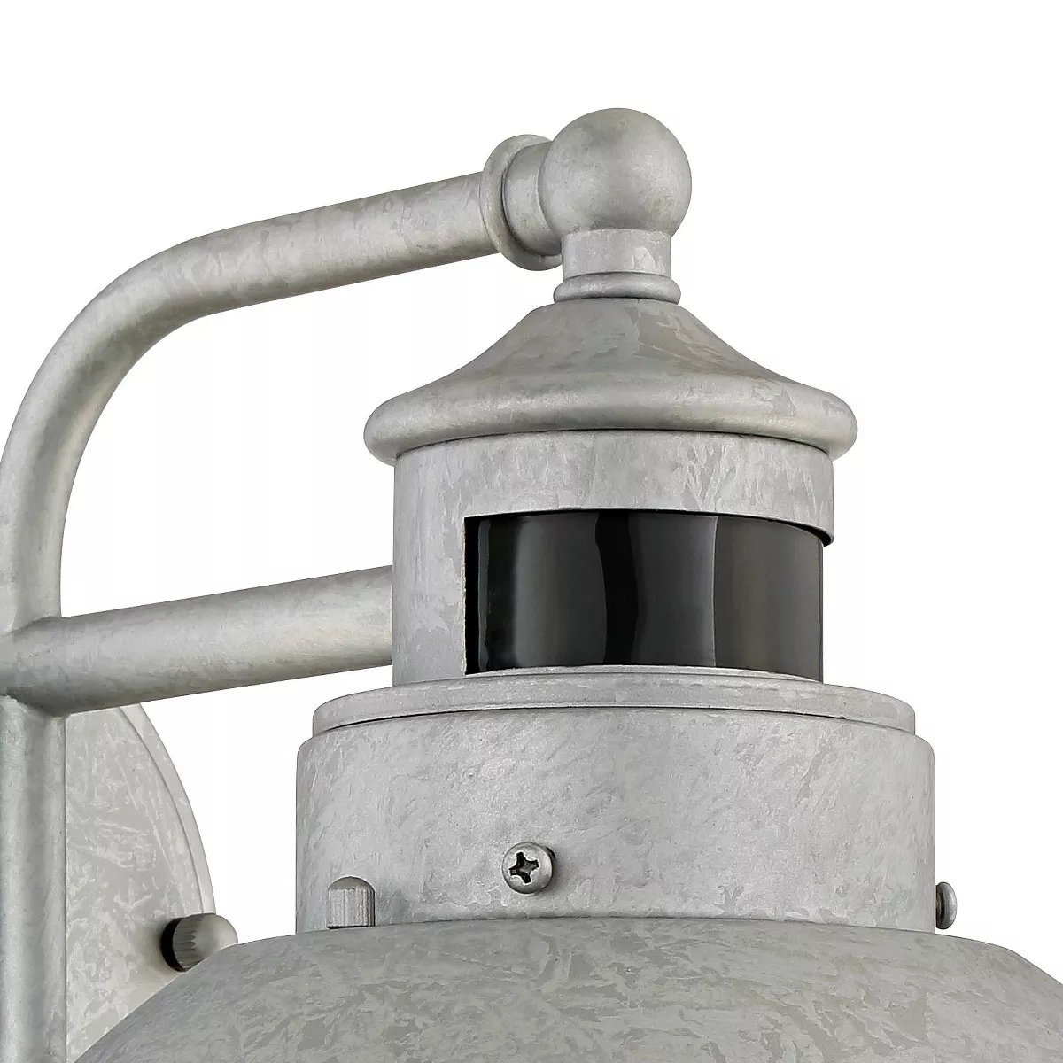 John Timberland Outdoor Wall Light Fixture Farmhouse Galvanized 9" Motion Security Sensor Dusk to Dawn for House Patio Porch