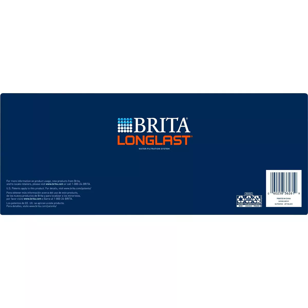 Brita Extra Large 18-Cup BPA Free UltraMax Water Dispenser with 1 Longlast Filter -Jet Black