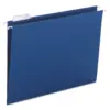 Smead Hanging File Folders 1/5 Tab 11 Point Stock Letter Navy 25/Box 64057