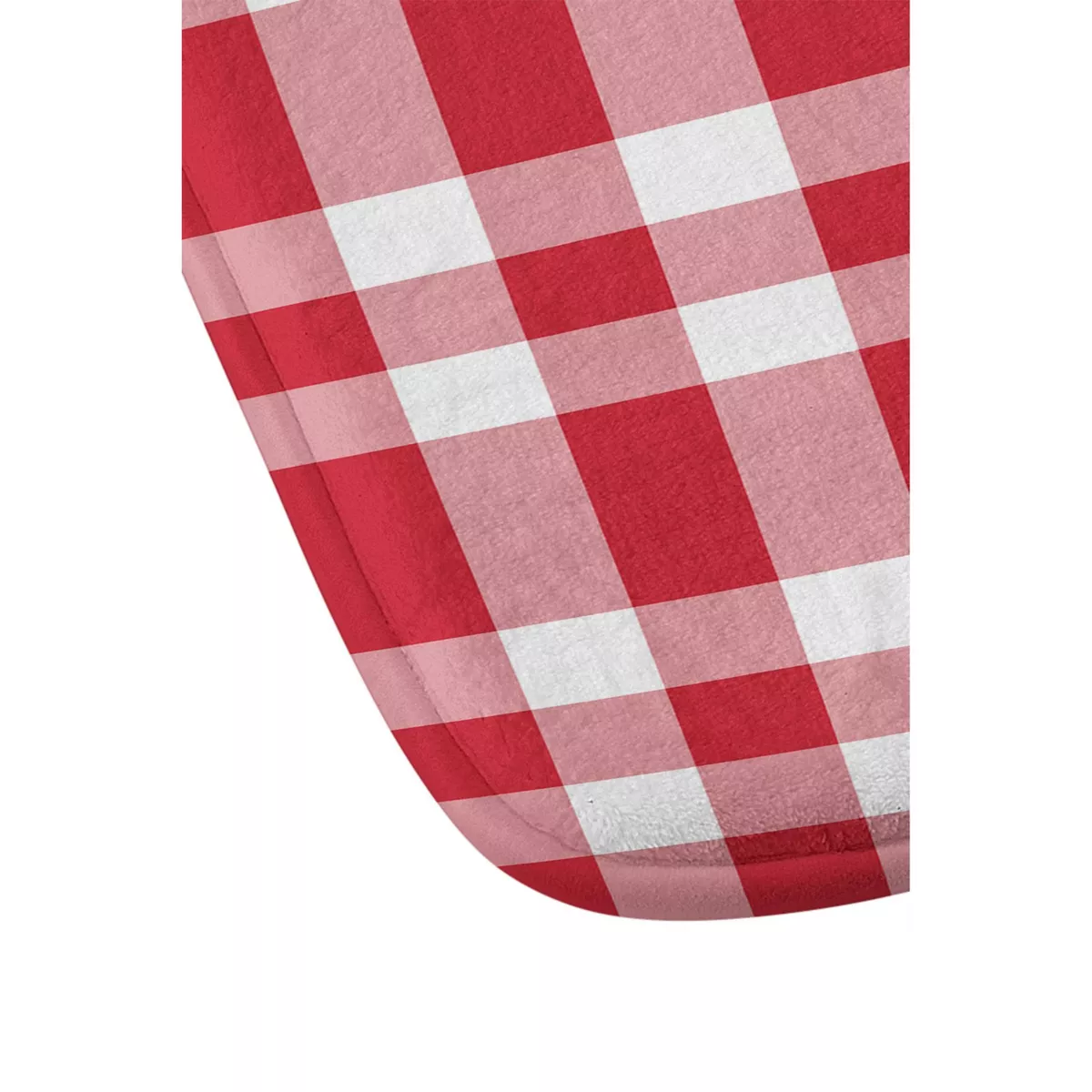Lisa Argyropoulos Cheery Checks Memory Foam Bath Mat Red - Deny Designs