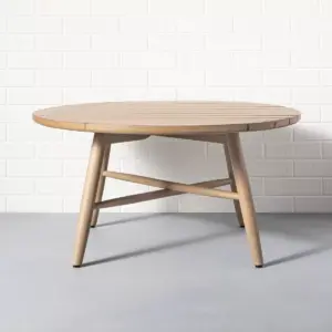 Outdoor Round Wood Coffee Table Natural - Hearth & Hand™ with Magnolia