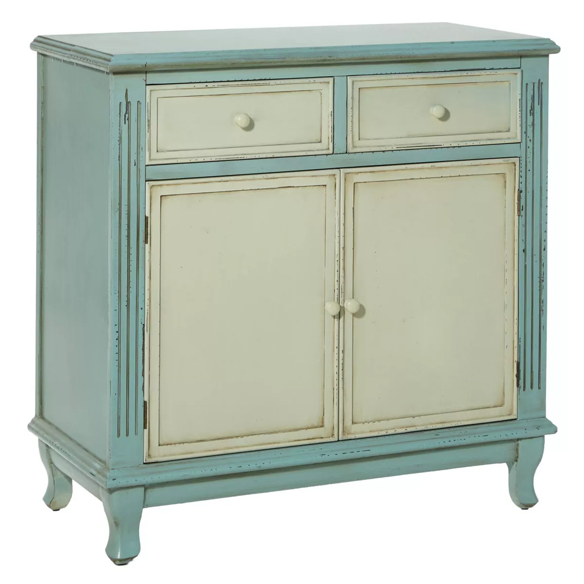 Wood 2 Over 2 Cabinet Buffet Green - Olivia & May