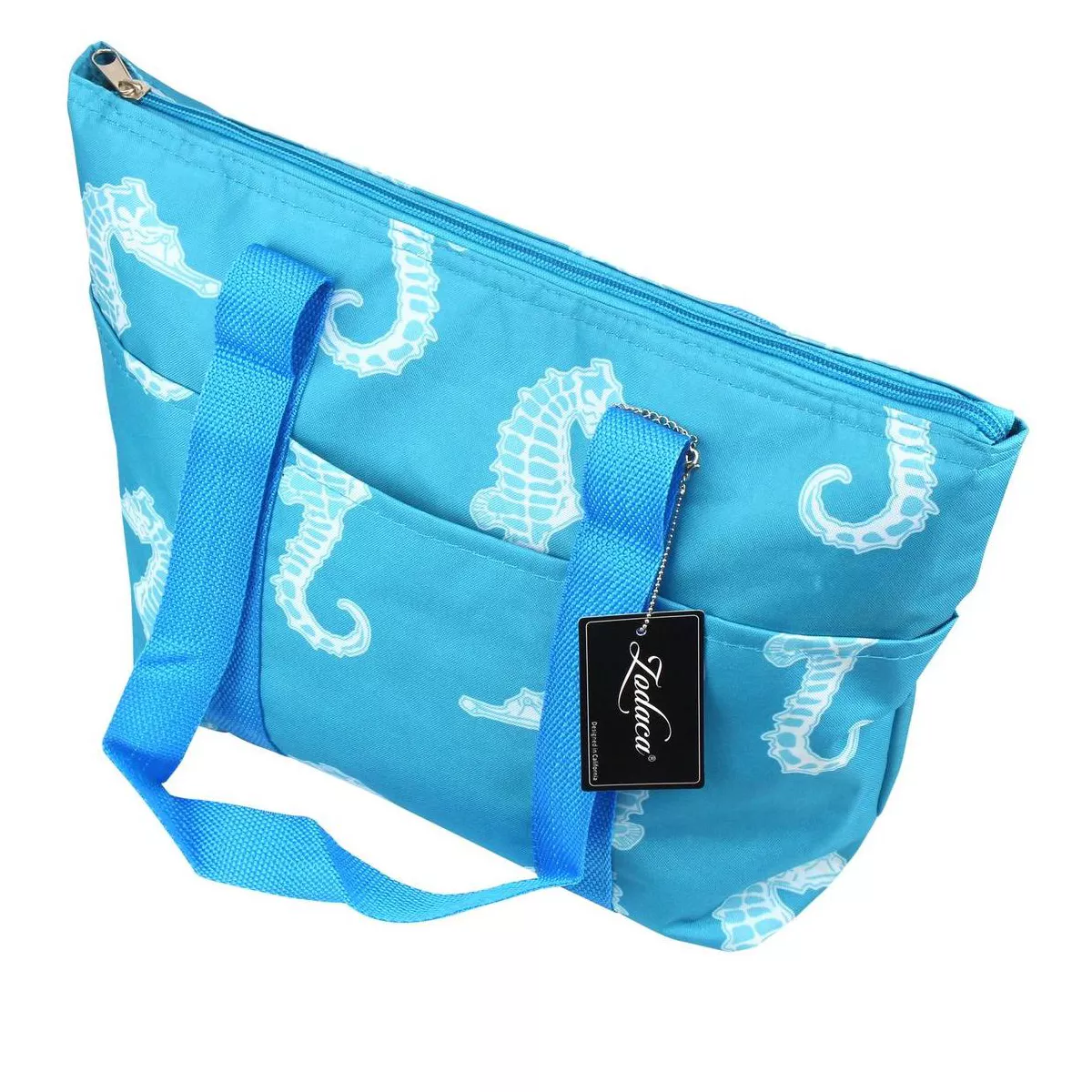 Zodaca Large Insulated Lunch Tote Bag, Seahorse