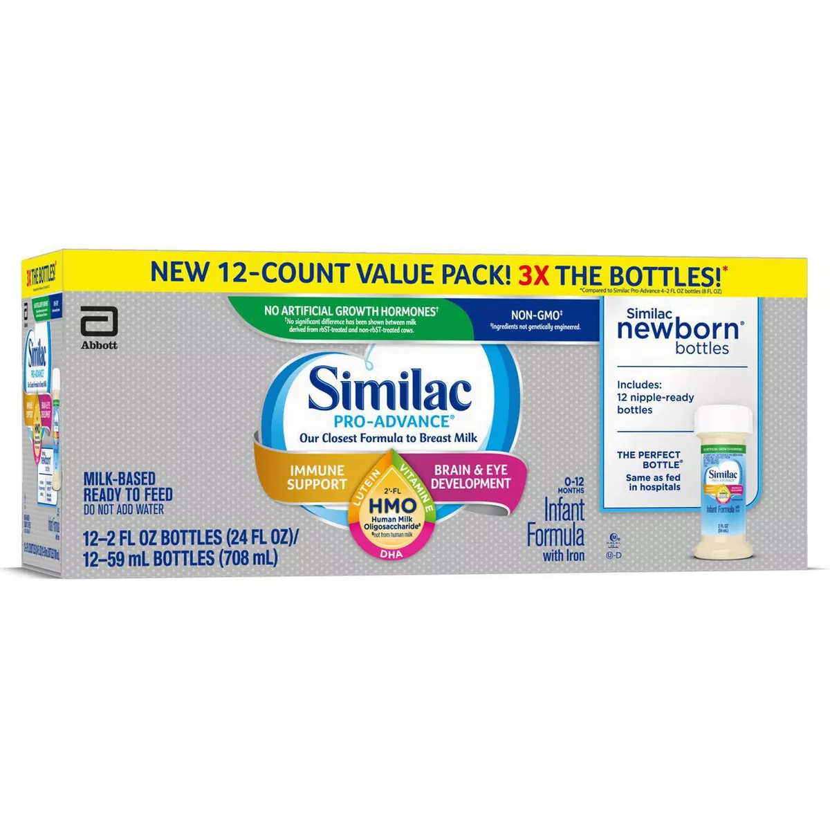 Similac Pro-Advance Non-GMO Infant Formula with Iron - 12ct/2 fl oz Each